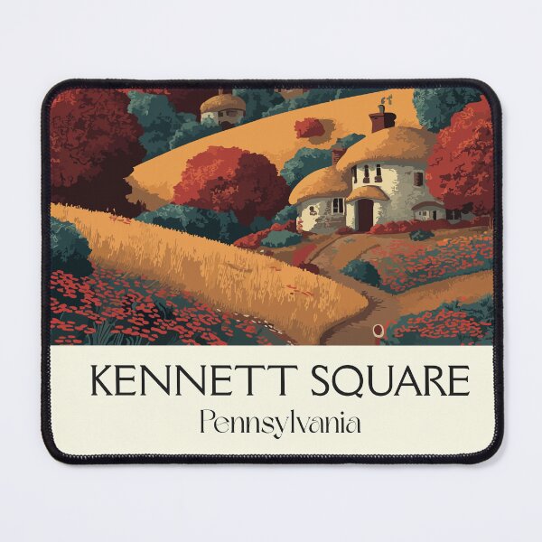 Item preview, Kennett Square Pennsylvania Vintage Travel Poster | Mushroom Capital designed and sold by TuncGK.