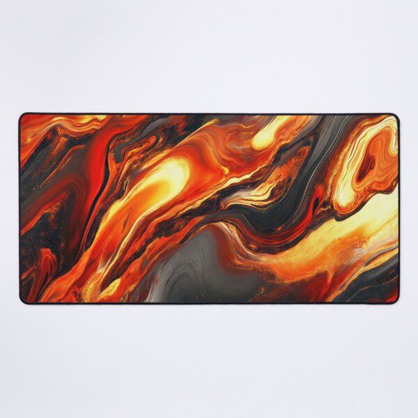 Item preview, Inferno Wave - Fiery Orange & Black Abstract designed and sold by lematworks.