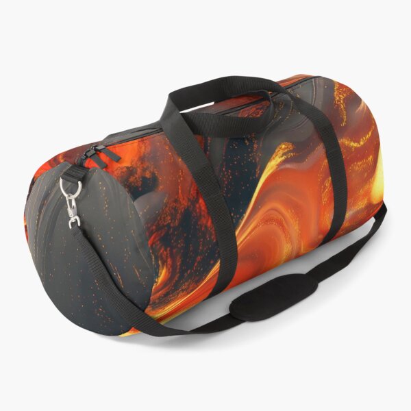 Item preview, Inferno Wave - Fiery Orange & Black Abstract designed and sold by lematworks.