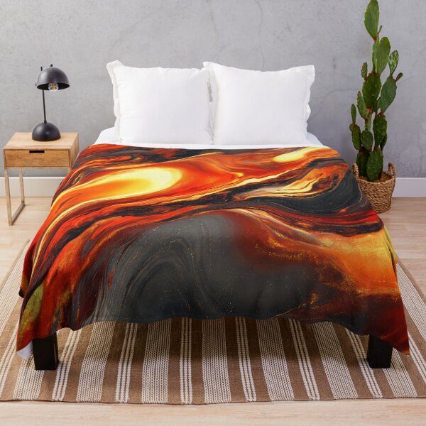 Item preview, Inferno Wave - Fiery Orange & Black Abstract designed and sold by lematworks.