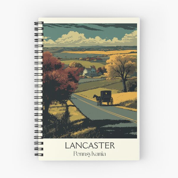 Item preview, Lancaster Pennsylvania Vintage Travel Poster | Amish Country Art designed and sold by TuncGK.