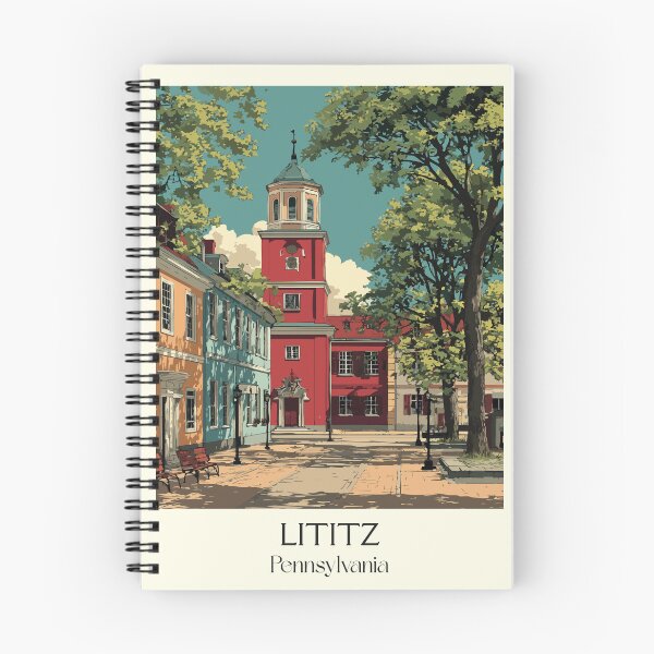 Item preview, Lititz Pennsylvania Vintage Travel Poster | Small Town Charm Art designed and sold by TuncGK.