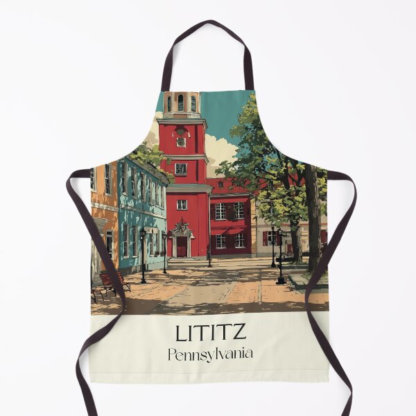Item preview, Lititz Pennsylvania Vintage Travel Poster | Small Town Charm Art designed and sold by TuncGK.