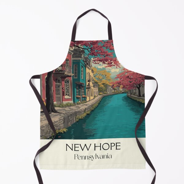 Item preview, New Hope Pennsylvania Vintage Travel Poster | Delaware River Town designed and sold by TuncGK.
