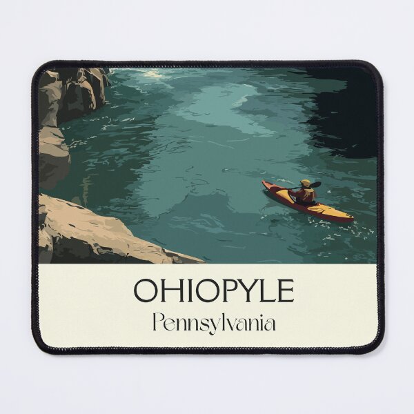 Item preview, Ohiopyle Pennsylvania Vintage Travel Poster | State Park Waterfall Art designed and sold by TuncGK.