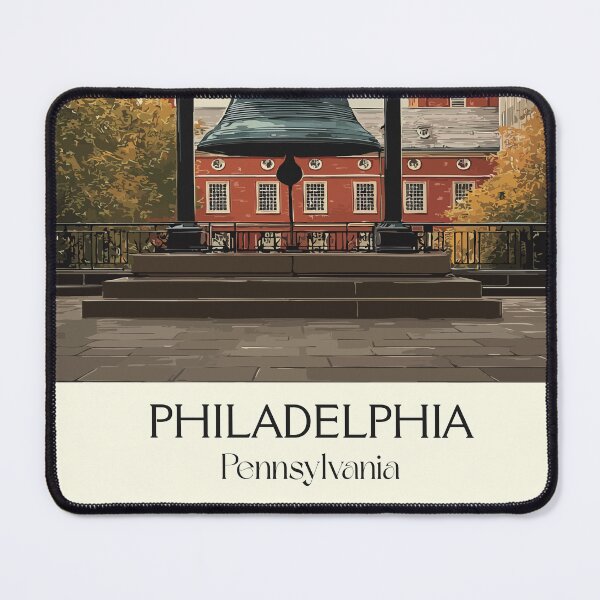 Item preview, Philadelphia Pennsylvania Vintage Travel Poster | Birthplace of a Nation designed and sold by TuncGK.
