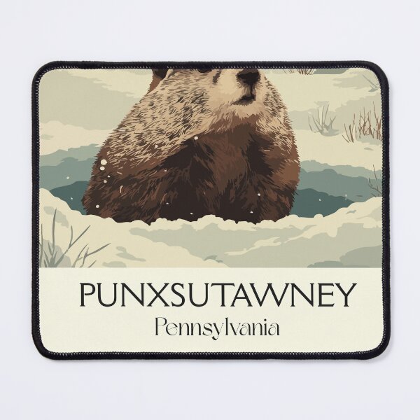 Item preview, Punxsutawney Pennsylvania Vintage Travel Poster | Famous Forecaster Art designed and sold by TuncGK.