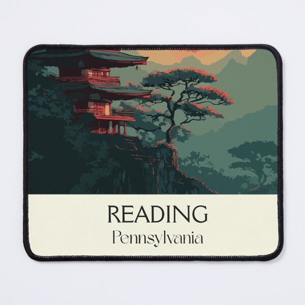 Item preview, Reading Pennsylvania Vintage Travel Poster | Pagoda on the Mountain designed and sold by TuncGK.