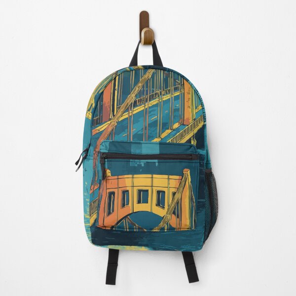 Item preview, Pittsburgh Pennsylvania Vintage Travel Poster | City of Bridges Art designed and sold by TuncGK.
