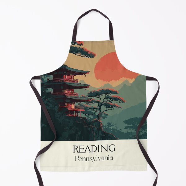 Item preview, Reading Pennsylvania Vintage Travel Poster | Pagoda on the Mountain designed and sold by TuncGK.