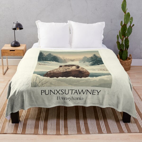 Item preview, Punxsutawney Pennsylvania Vintage Travel Poster | Famous Forecaster Art designed and sold by TuncGK.