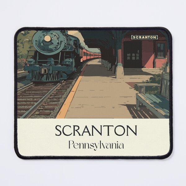 Item preview, Scranton Pennsylvania Vintage Travel Poster | The Electric City designed and sold by TuncGK.