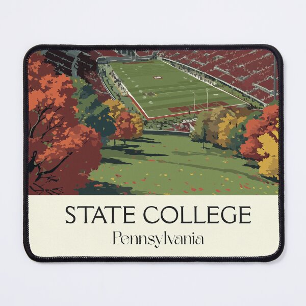 Item preview, State College Pennsylvania Vintage Travel Poster | Happy Valley Art designed and sold by TuncGK.
