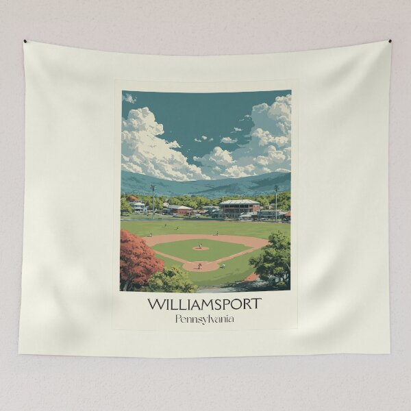 Item preview, Williamsport Pennsylvania Vintage Travel Poster | Youth Baseball Art designed and sold by TuncGK.