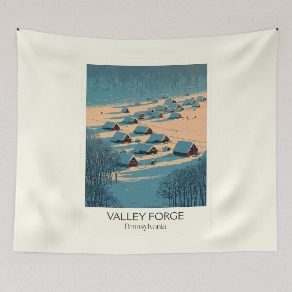 Item preview, Valley Forge Pennsylvania Vintage Travel Poster | Revolutionary War Art designed and sold by TuncGK.