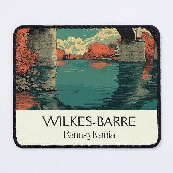 Item preview, Wilkes-Barre Pennsylvania Vintage Travel Poster | Wyoming Valley Art designed and sold by TuncGK.