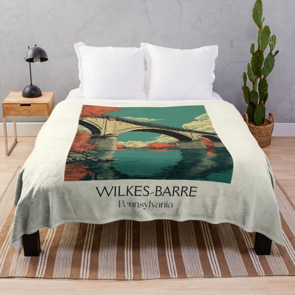 Item preview, Wilkes-Barre Pennsylvania Vintage Travel Poster | Wyoming Valley Art designed and sold by TuncGK.