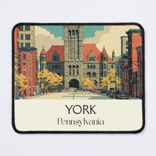 Item preview, York Pennsylvania Vintage Travel Poster | White Rose City designed and sold by TuncGK.