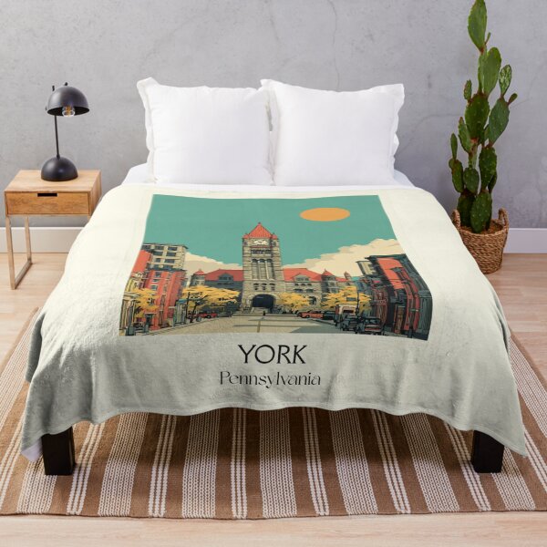 Item preview, York Pennsylvania Vintage Travel Poster | White Rose City designed and sold by TuncGK.