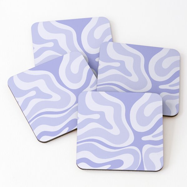 Item preview, Modern Retro Liquid Swirl Abstract in Light Lavender Purple designed and sold by kierkegaard.