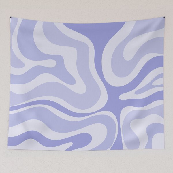 Item preview, Modern Retro Liquid Swirl Abstract in Light Lavender Purple designed and sold by kierkegaard.