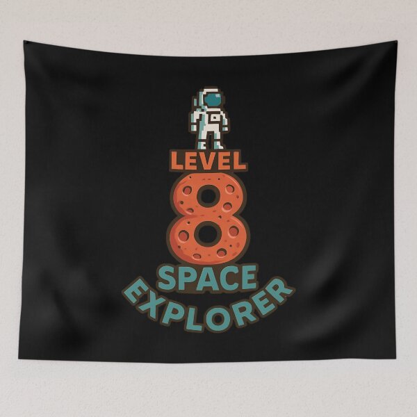 Item preview, Level 8 Space Explorer 8th Birthday Astronaut Kids designed and sold by Blok45.