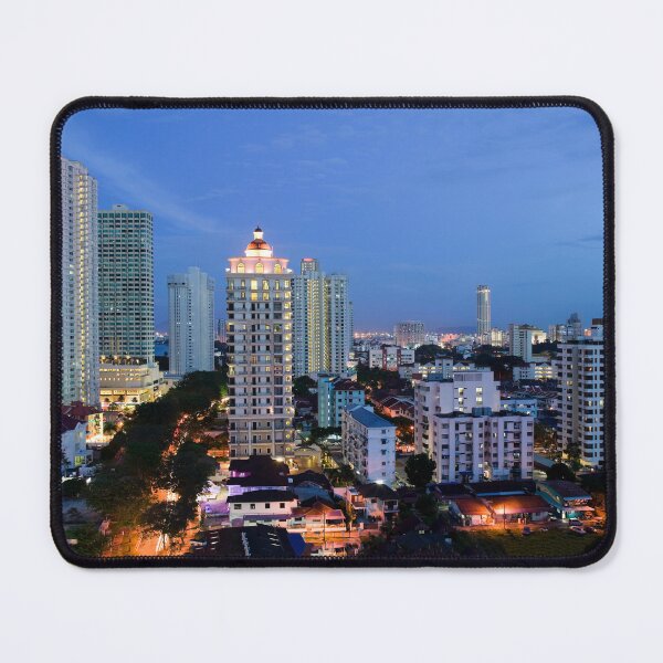 Item preview, Cityscape Skyline Downtown Dusk Georgetown Penang Malaysia designed and sold by Kevin Miller Photography.