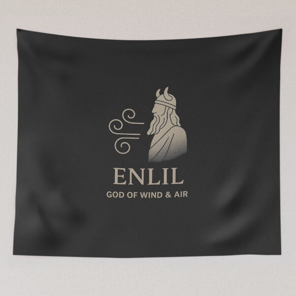 Item preview, Enlil – God of Wind & Air (Mesopotamian Mythology Design) designed and sold by Bratak.