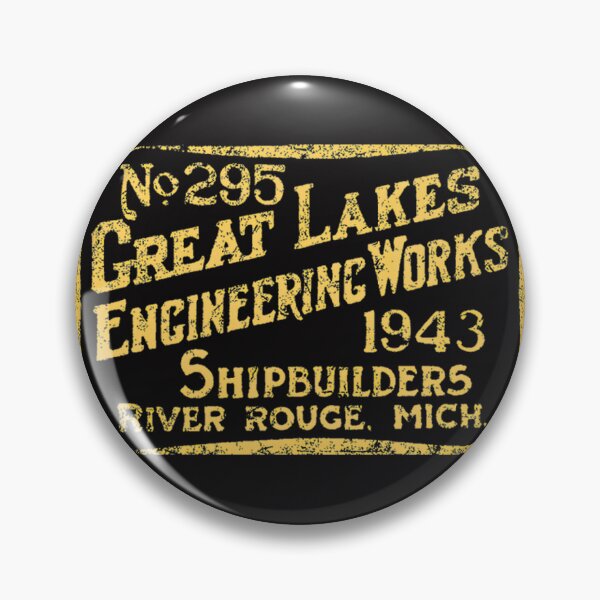 Item preview, Great Lakes Engineering Works 1943 Shipbuilders River Rouge Michigan Vintage Design designed and sold by HERIBERTOMARTHA.