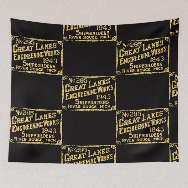 Item preview, Great Lakes Engineering Works 1943 Shipbuilders River Rouge Michigan Vintage Design designed and sold by HERIBERTOMARTHA.