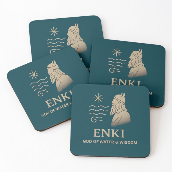 Item preview, Enki – God of Water & Wisdom (Mesopotamian Mythology Design) designed and sold by Bratak.