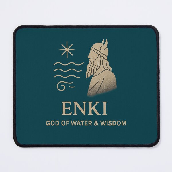 Item preview, Enki – God of Water & Wisdom (Mesopotamian Mythology Design) designed and sold by Bratak.