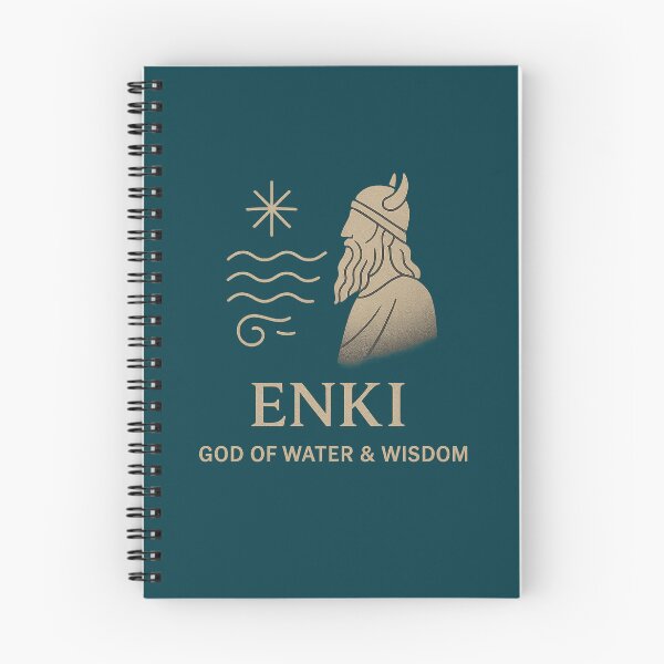 Item preview, Enki – God of Water & Wisdom (Mesopotamian Mythology Design) designed and sold by Bratak.