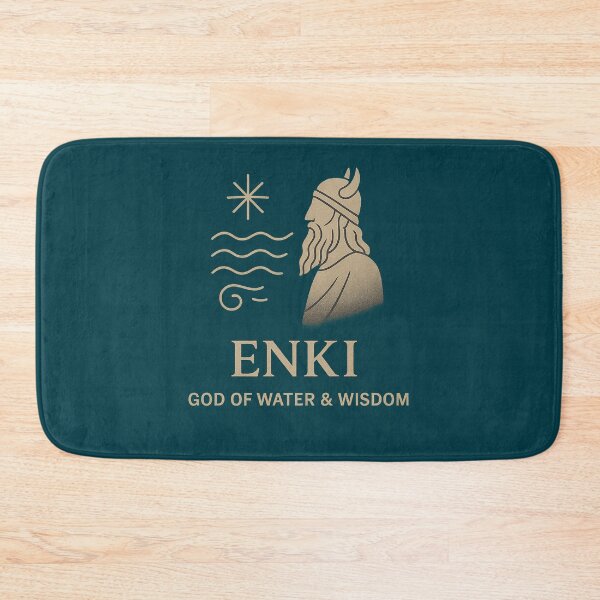 Item preview, Enki – God of Water & Wisdom (Mesopotamian Mythology Design) designed and sold by Bratak.