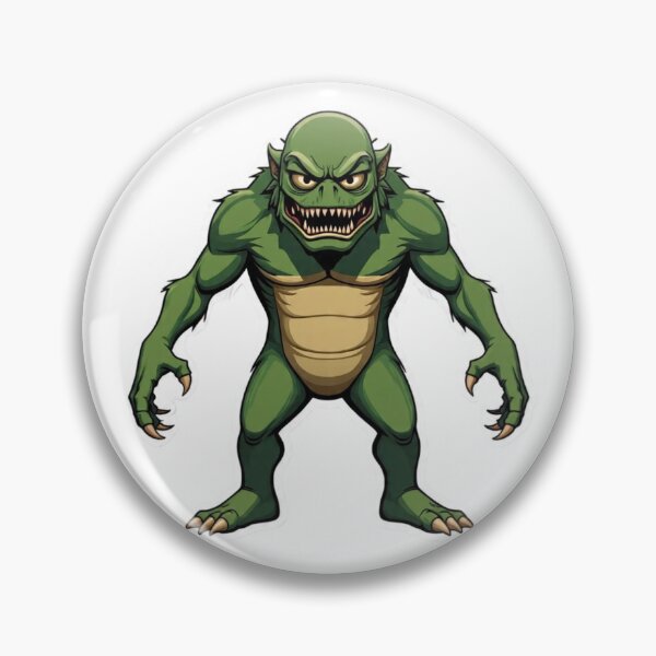 Item preview, Fierce Green Monster in Attack Stance designed and sold by PrintBreeze.