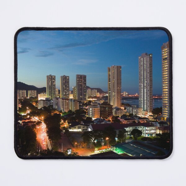 Item preview, Cityscape Skyline Downtown Dusk Georgetown Penang Malaysia designed and sold by Kevin Miller Photography.