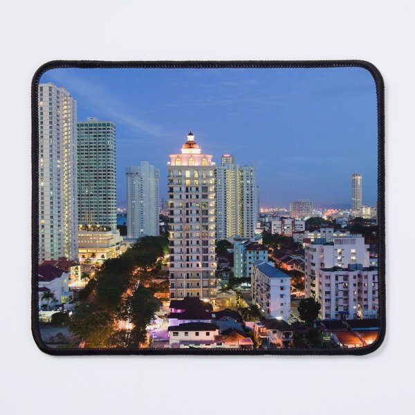 Item preview, Cityscape Skyline Downtown Dusk Georgetown Penang Malaysia designed and sold by Kevin Miller Photography.
