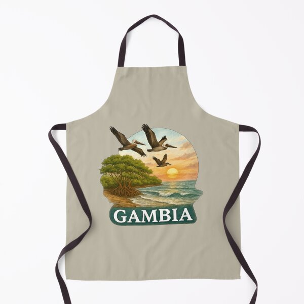 Item preview, Gambia Coastal Sunset - Pelicans, Mangroves & Ocean designed and sold by Myra365Art.