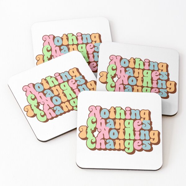 Item preview, Nothing Changes If Nothing Changes - Retro Hippie Trippy Funny Motivational Saying designed and sold by SkeletonsDanger.