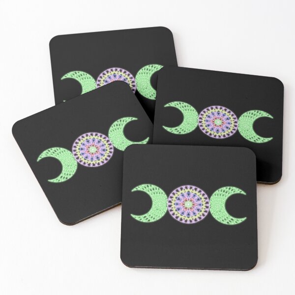 Item preview, Neon Triple Moon Mandala designed and sold by Lune's crazy world.