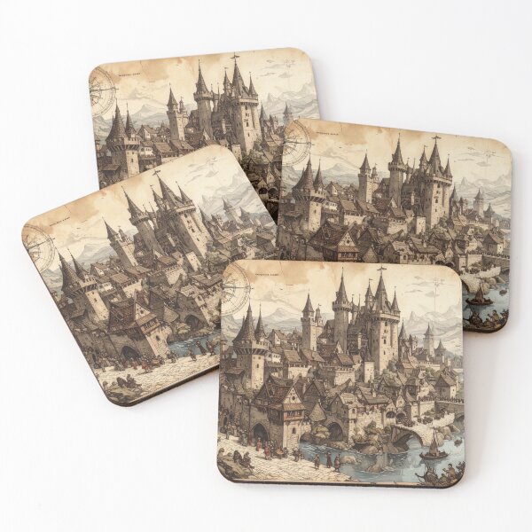 Item preview, Medieval Fantasy City Map designed and sold by SlamPrint.