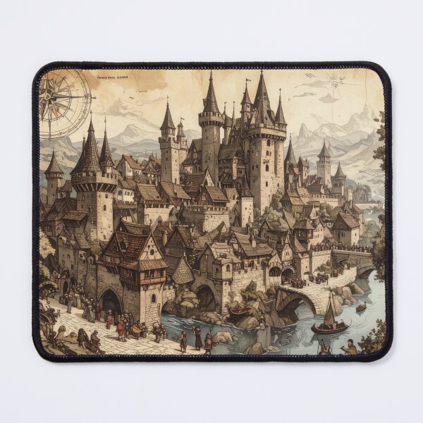 Item preview, Medieval Fantasy City Map designed and sold by SlamPrint.