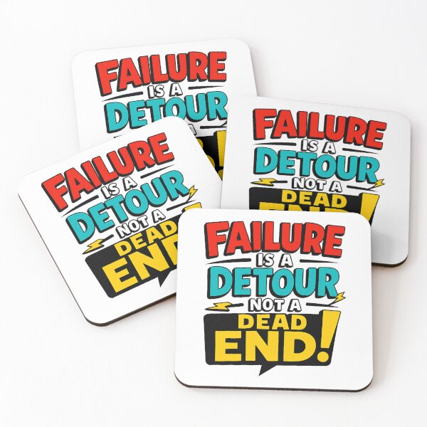 Item preview, Failure Is a Detour Not a Dead End Motivational Quote Typography Design designed and sold by FlipFlop7.