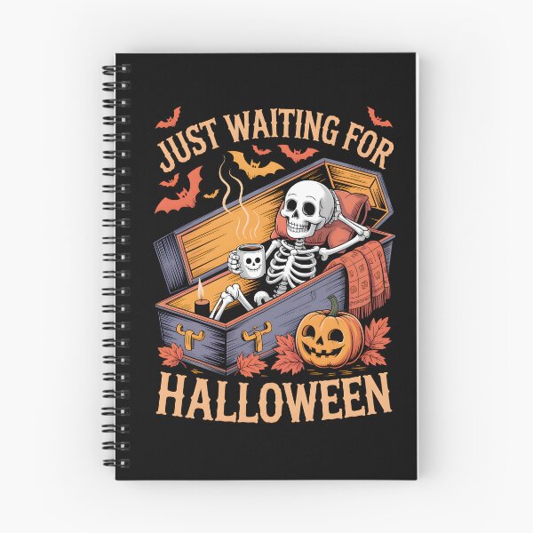 Item preview, Just Waiting for Halloween Skeleton Pumpkin Spooky Countdown Halloween Party designed and sold by DIT-Artis.