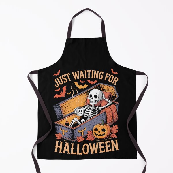 Item preview, Just Waiting for Halloween Skeleton Pumpkin Spooky Countdown Halloween Party designed and sold by DIT-Artis.