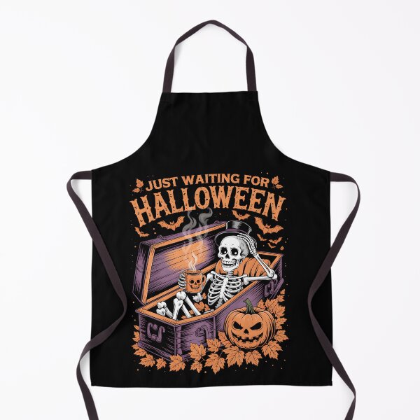 Item preview, Funny Just Waiting for Halloween Skeleton Pumpkin Spooky Countdown Halloween Party designed and sold by DIT-Artis.