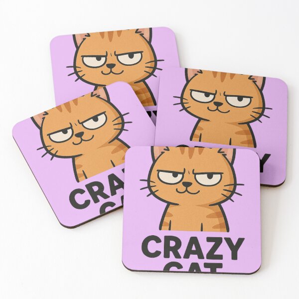 Item preview, Crazy Cat – Cool Cartoon Cat Tee designed and sold by edesza.