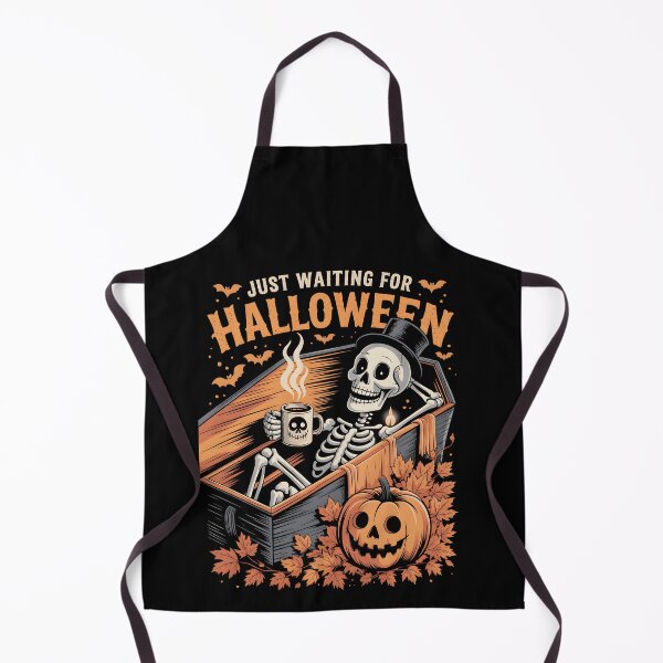 Item preview, Funny Coffee Skeleton Just Waiting for Halloween Skeleton Pumpkin Spooky Countdown designed and sold by DIT-Artis.