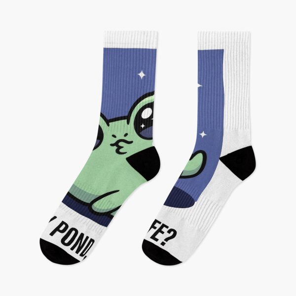 Item preview, Funny Cartoon Frog with Sparkly Eyes Why Pond Why Life designed and sold by PixeloraStudio.