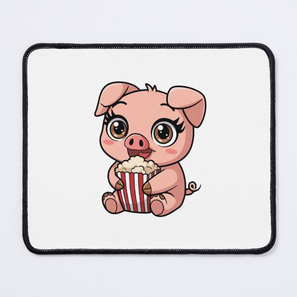 Item preview, piggy eating popcorn designed and sold by Eternalski.